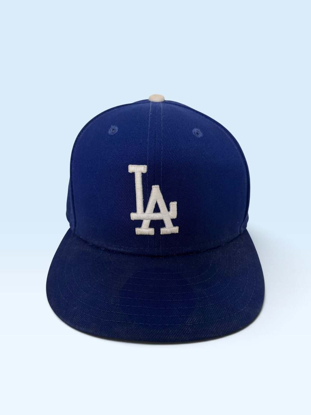 New Era Los Angeles Dodgers 59FIFTY Fitted Hat Size 7 1/4 Blue MLB Baseball Cap